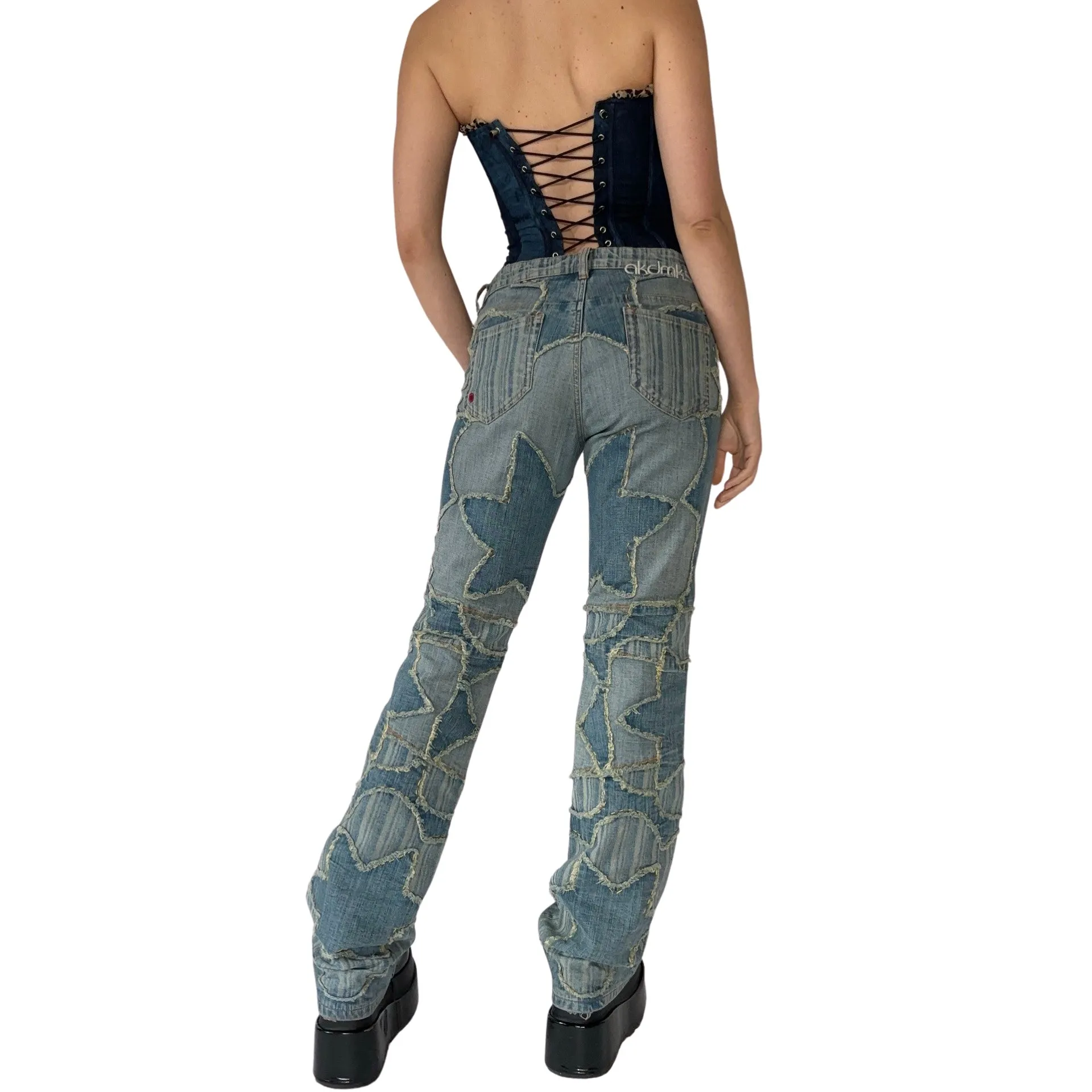 2000s Patchwork Jeans (S/M)