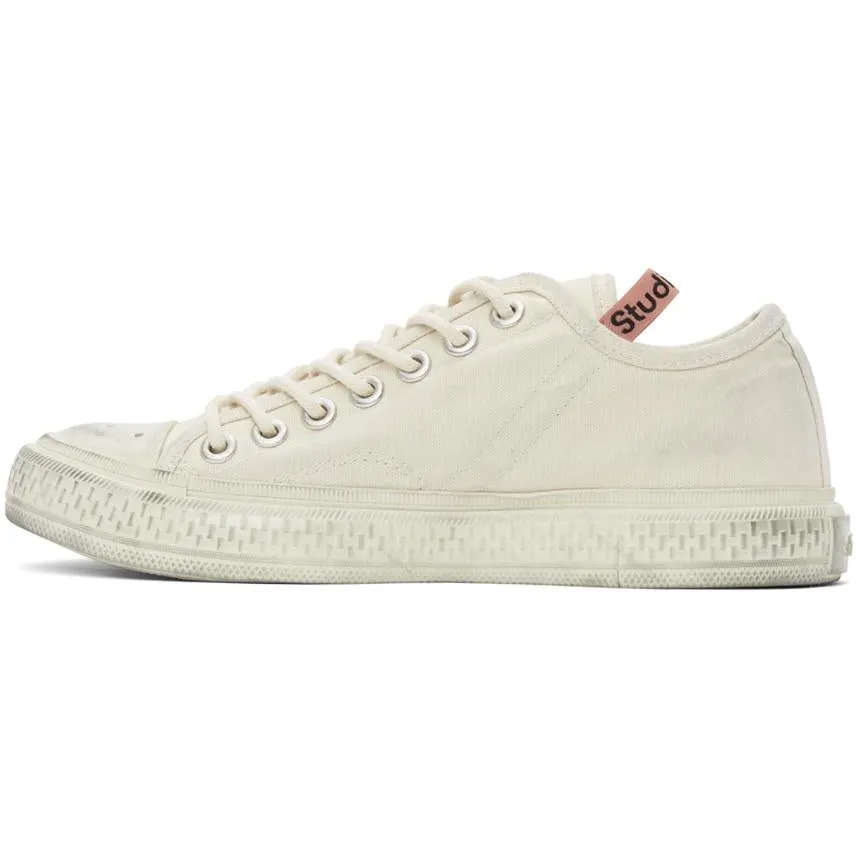 Acne Studios Off-White Canvas Low-Top Sneakers