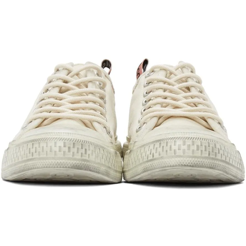 Acne Studios Off-White Canvas Low-Top Sneakers