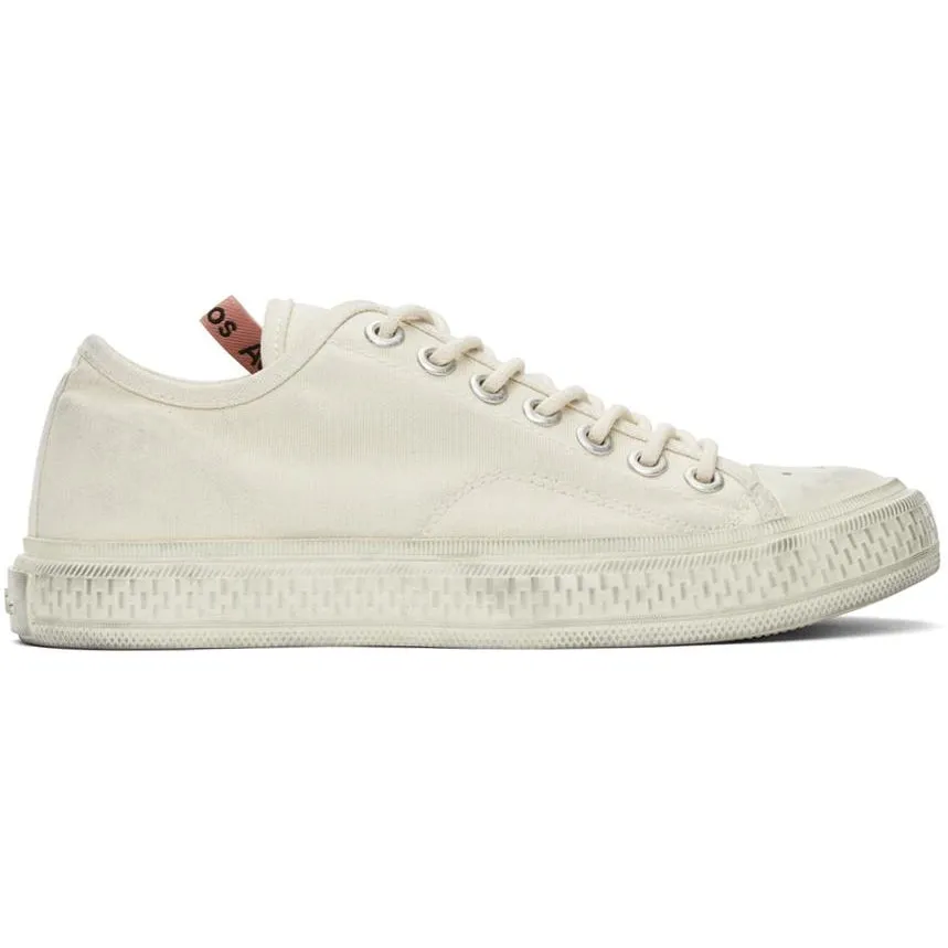 Acne Studios Off-White Canvas Low-Top Sneakers