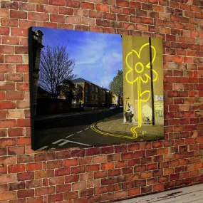 Banksy Street Flower Canvas