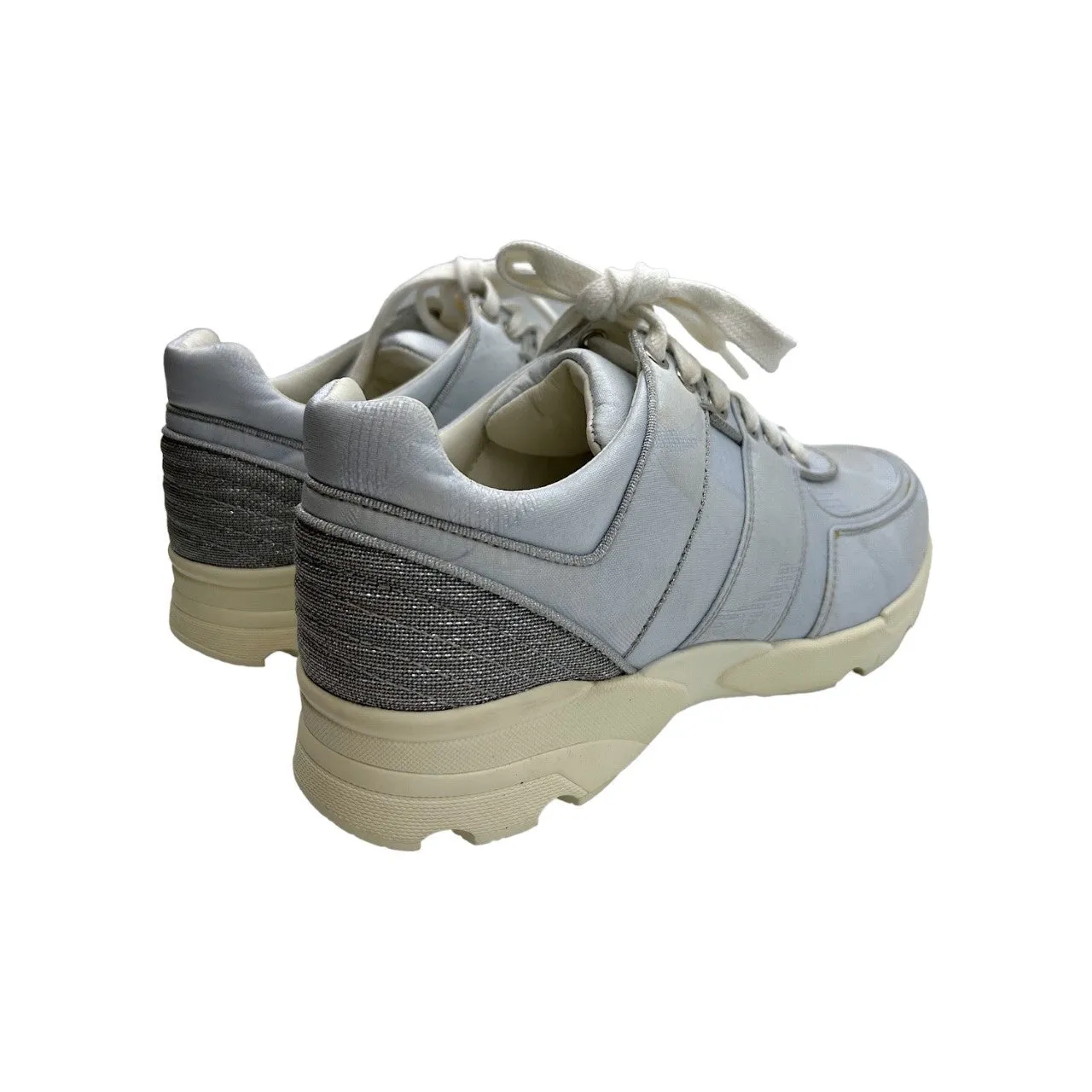 Chanel CC Low-Top Sneakers Sky Blue Sz 37