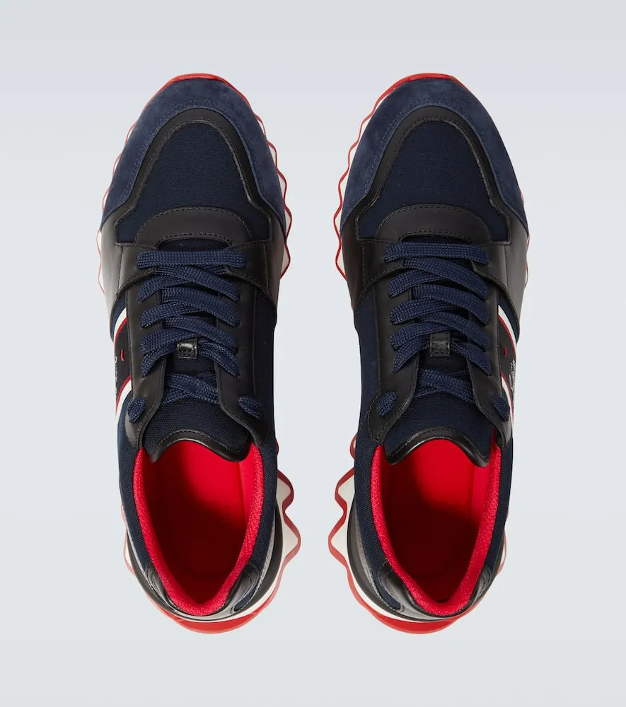 Christian Louboutin Nastroshark leather and canvas sneakers
