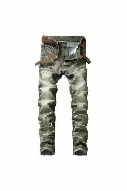 Cotton Ripped Hole Jeans