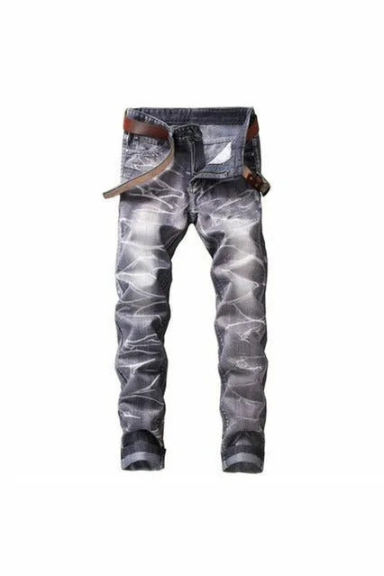 Cotton Ripped Hole Jeans