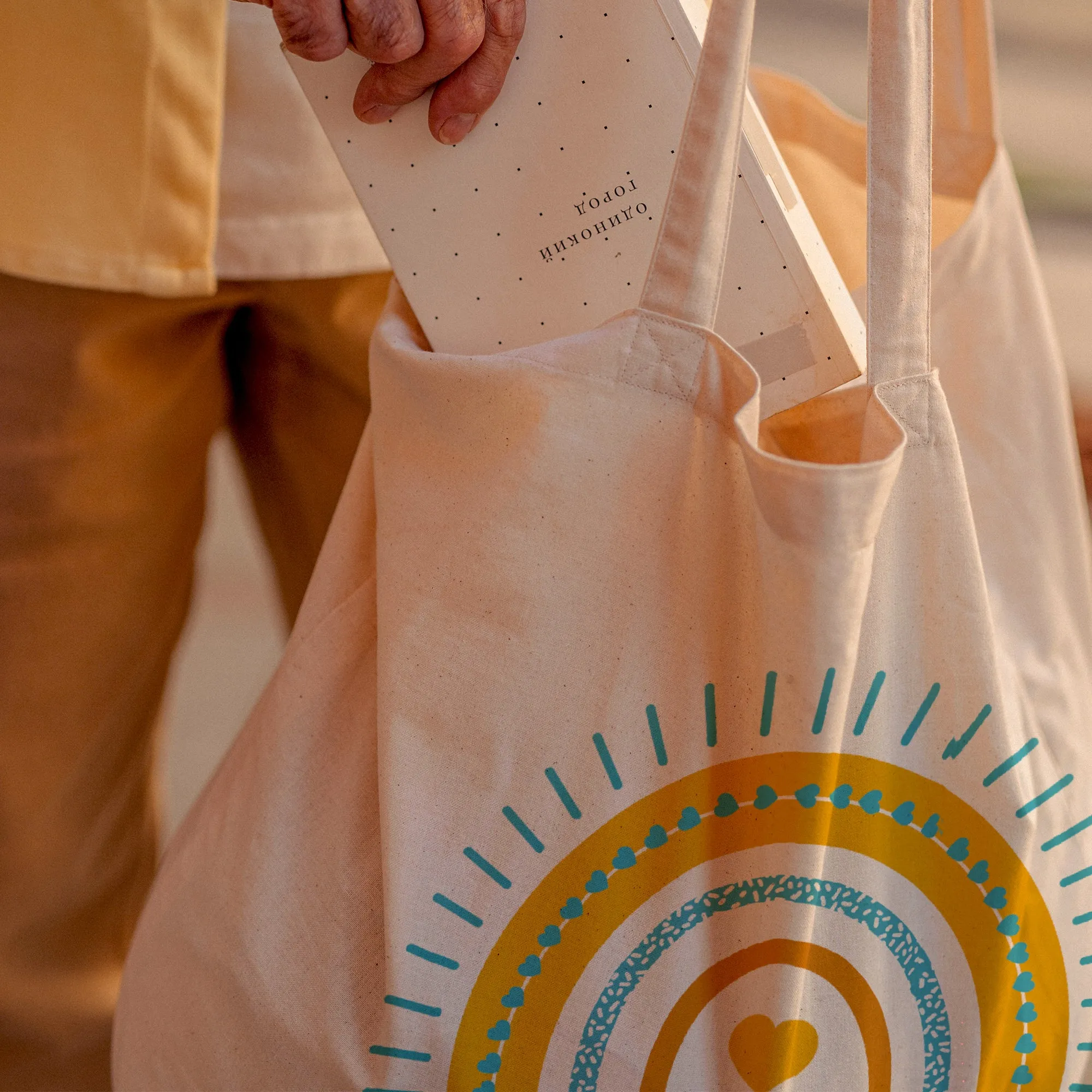 Faded Rainbow Tote Bag