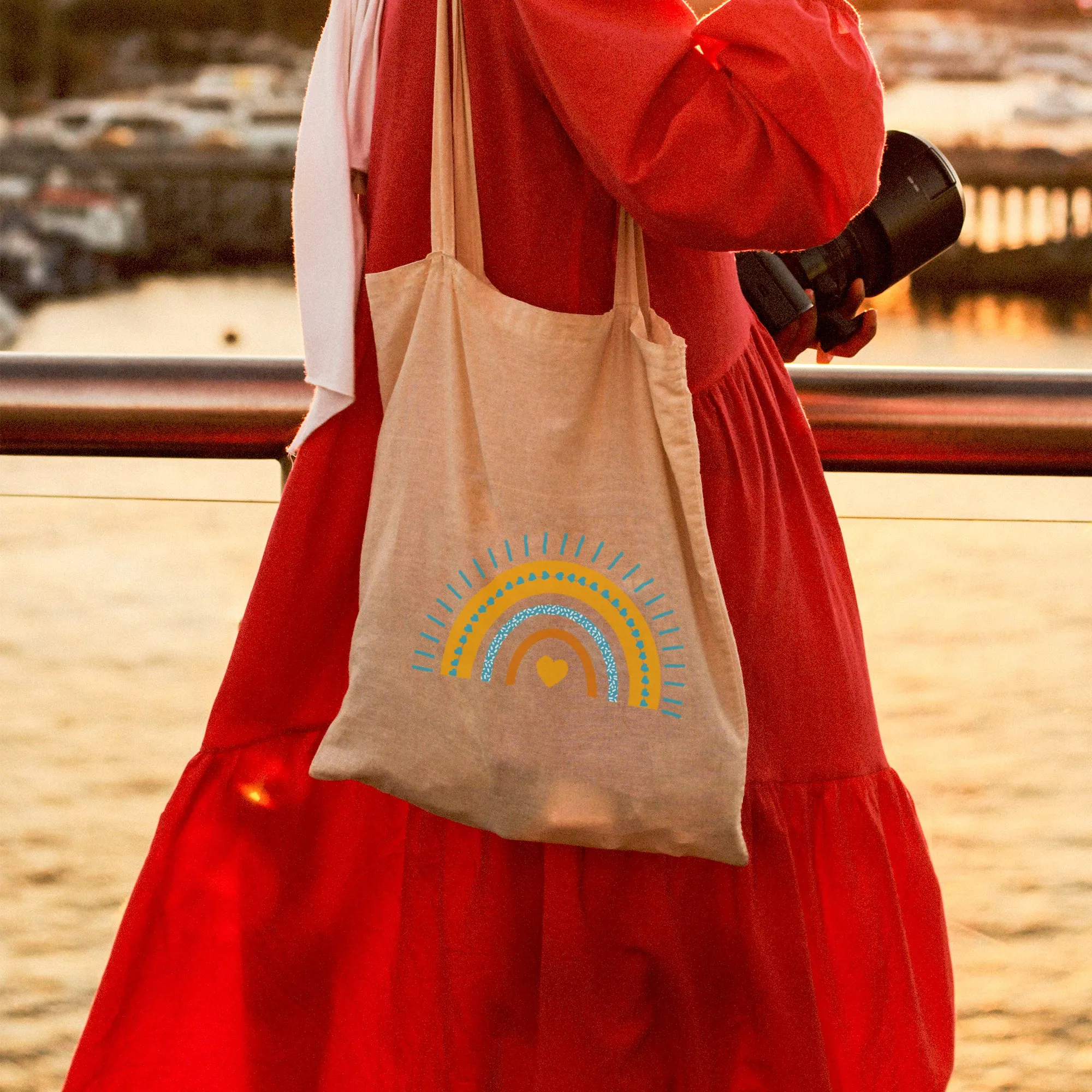 Faded Rainbow Tote Bag