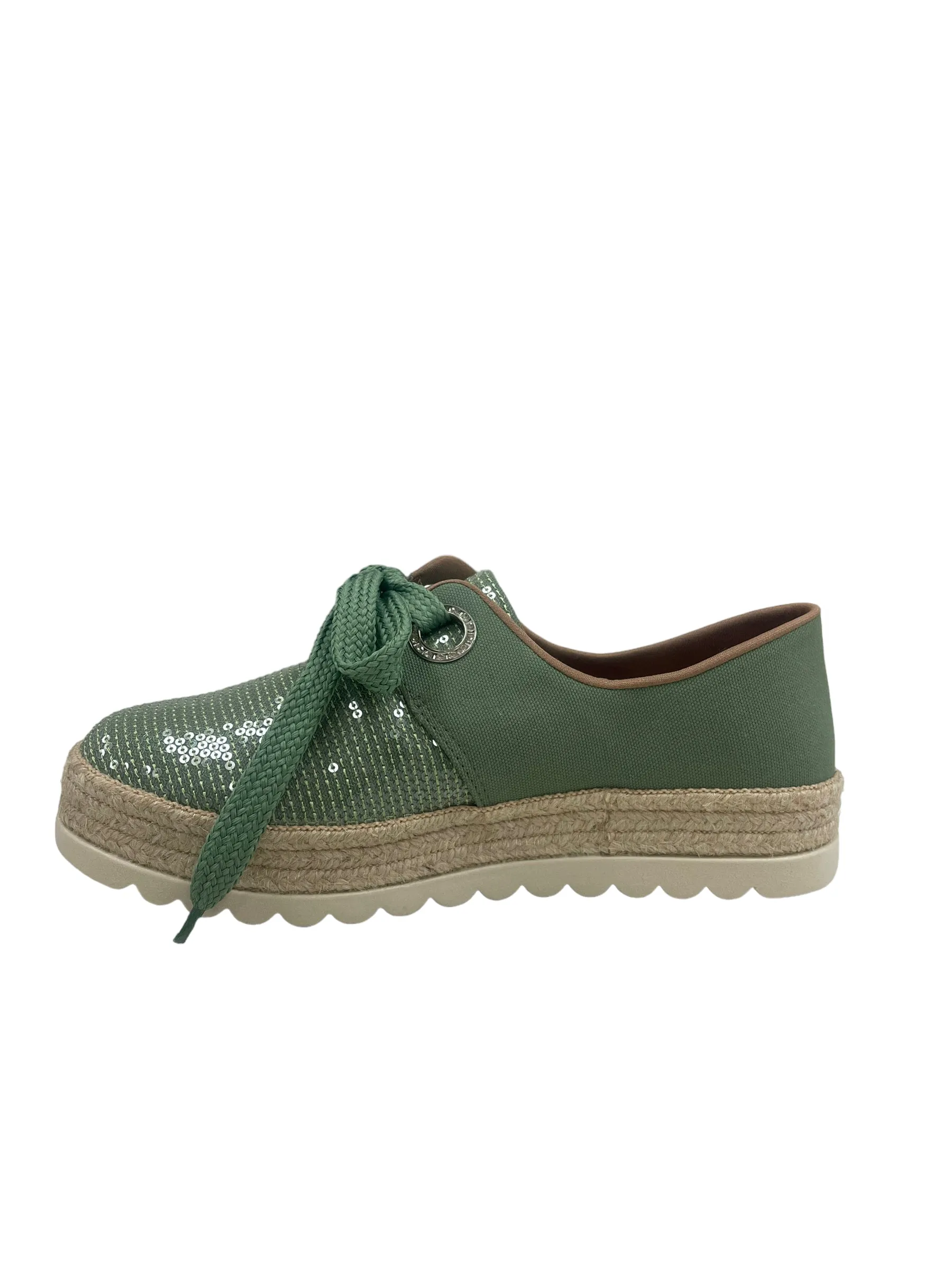 Green Platform Espadrille