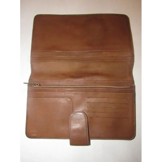 Gucci Black G Logo Brown Red Green Clutch Xl Bi Fold Wallet
