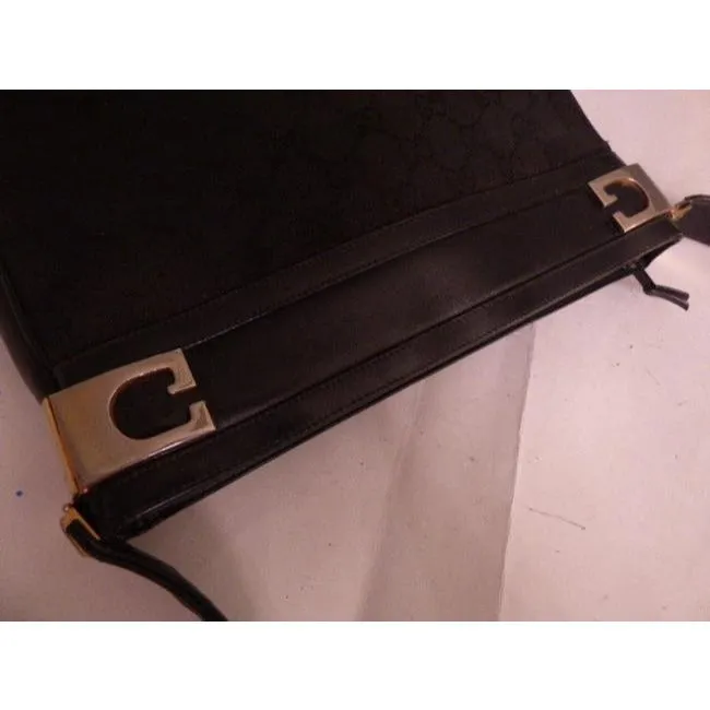 Gucci Vintage Purses Black Suede Hobo Bag