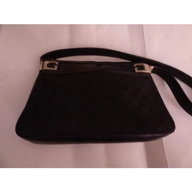 Gucci Vintage Purses Black Suede Hobo Bag