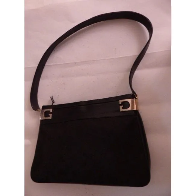 Gucci Vintage Purses Black Suede Hobo Bag