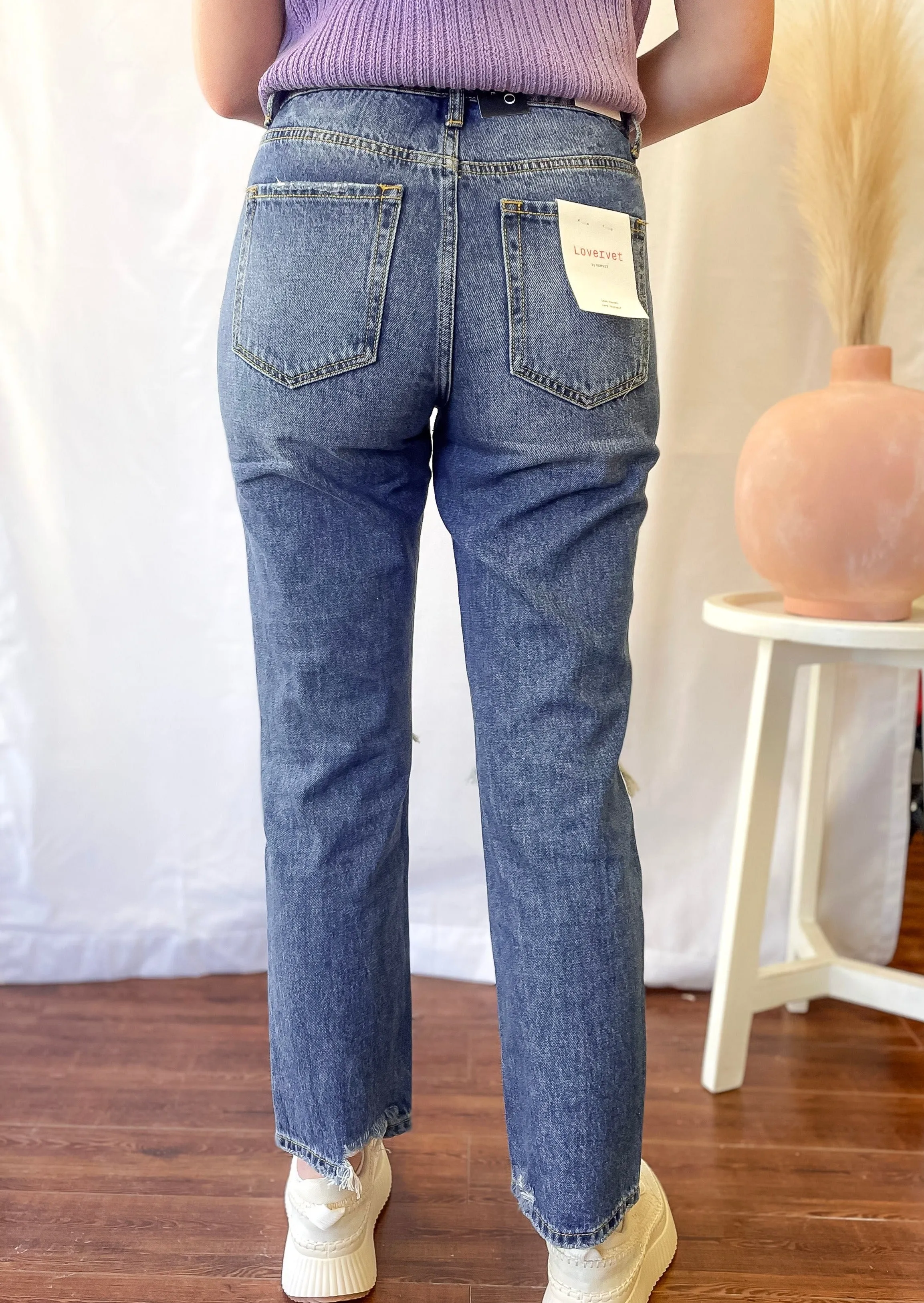 High Rise Straight Jeans