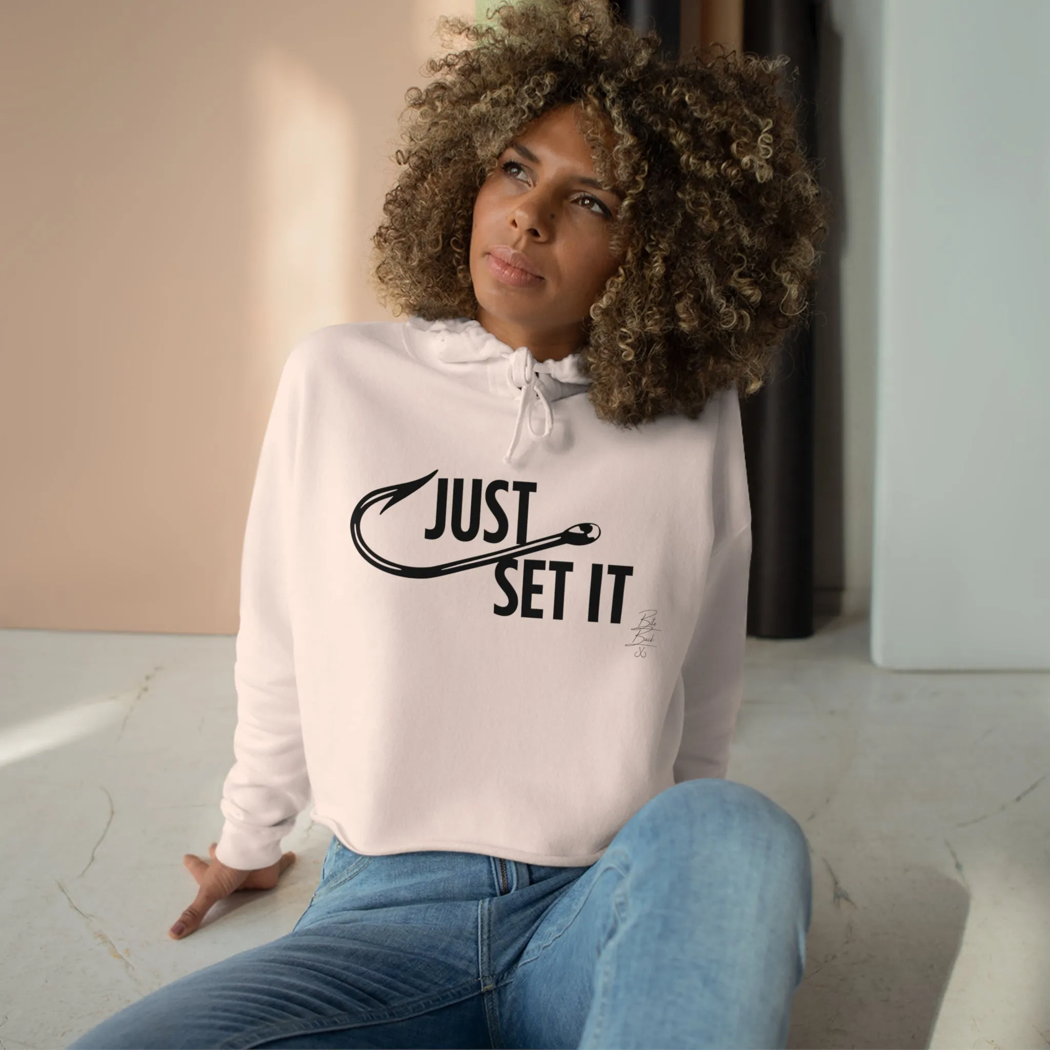 Just Set It Crop Hoodie