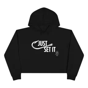 Just Set It Crop Hoodie