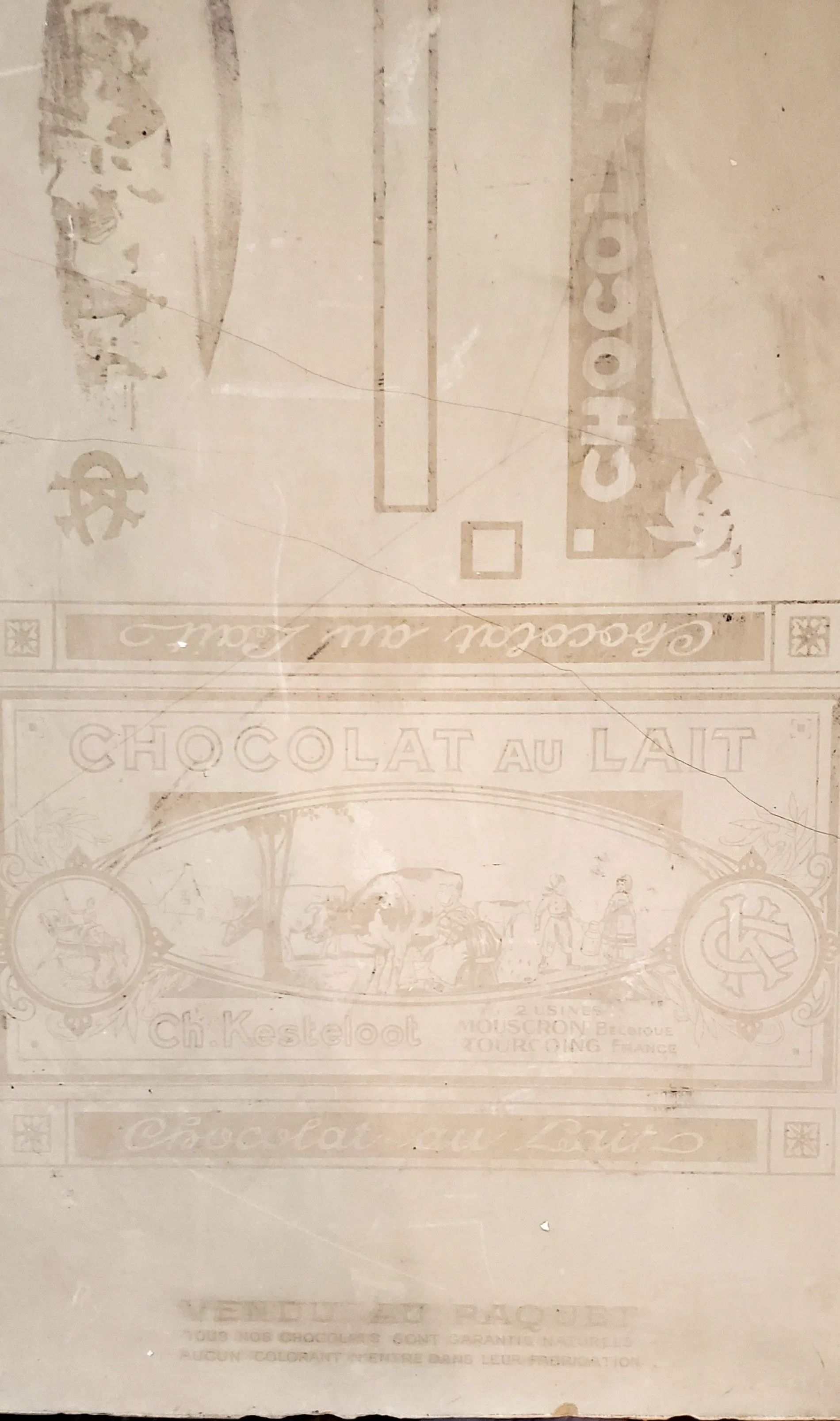 Litho Stone "Chocolate Au Lait" Label