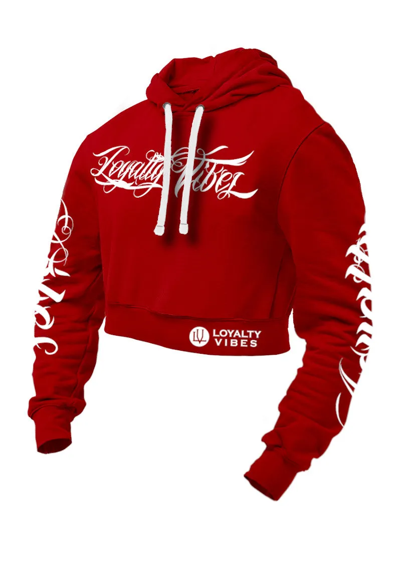 Loyalty Vibes Collective Cropped Hoodie