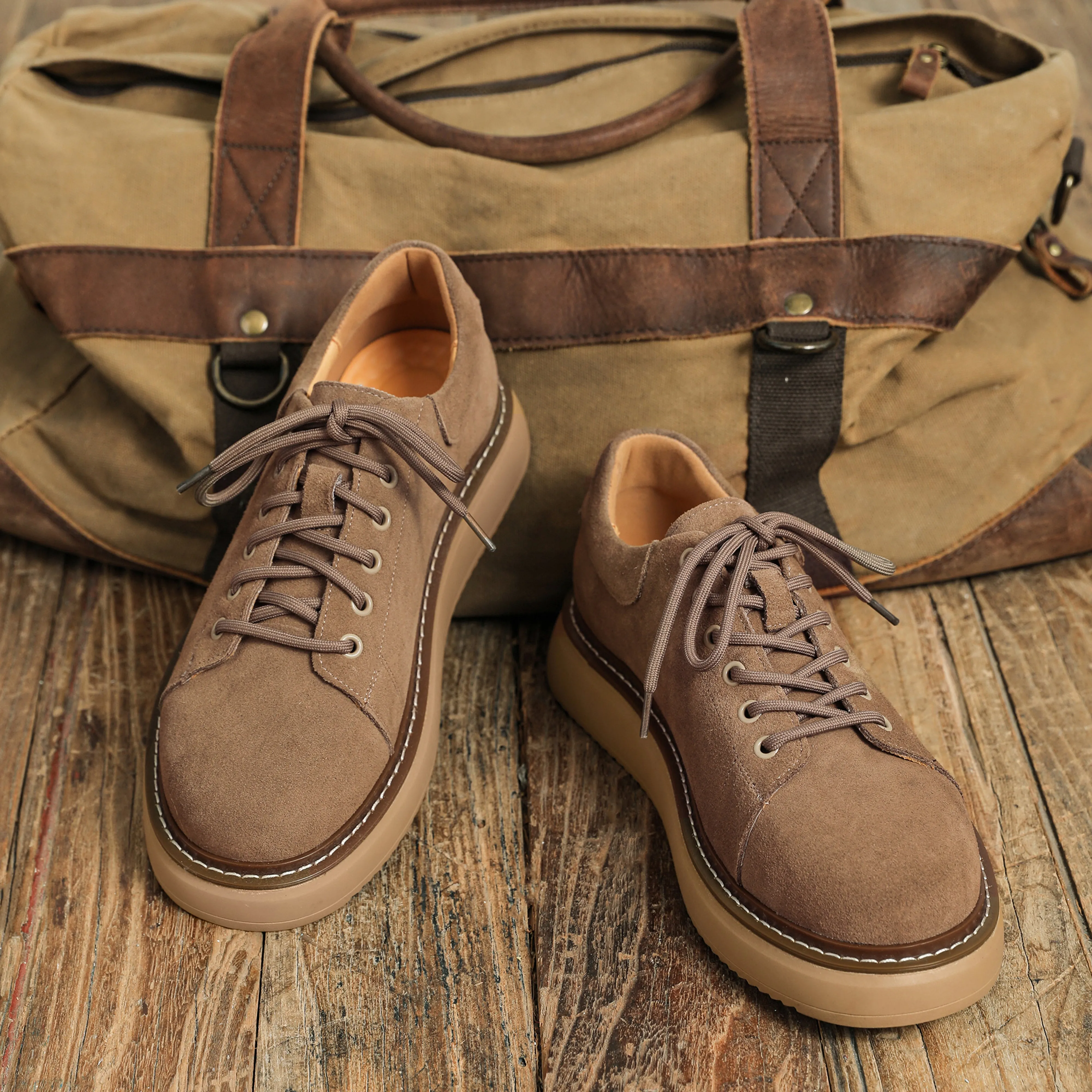 Men's Suede Chunky Skate Sneakers