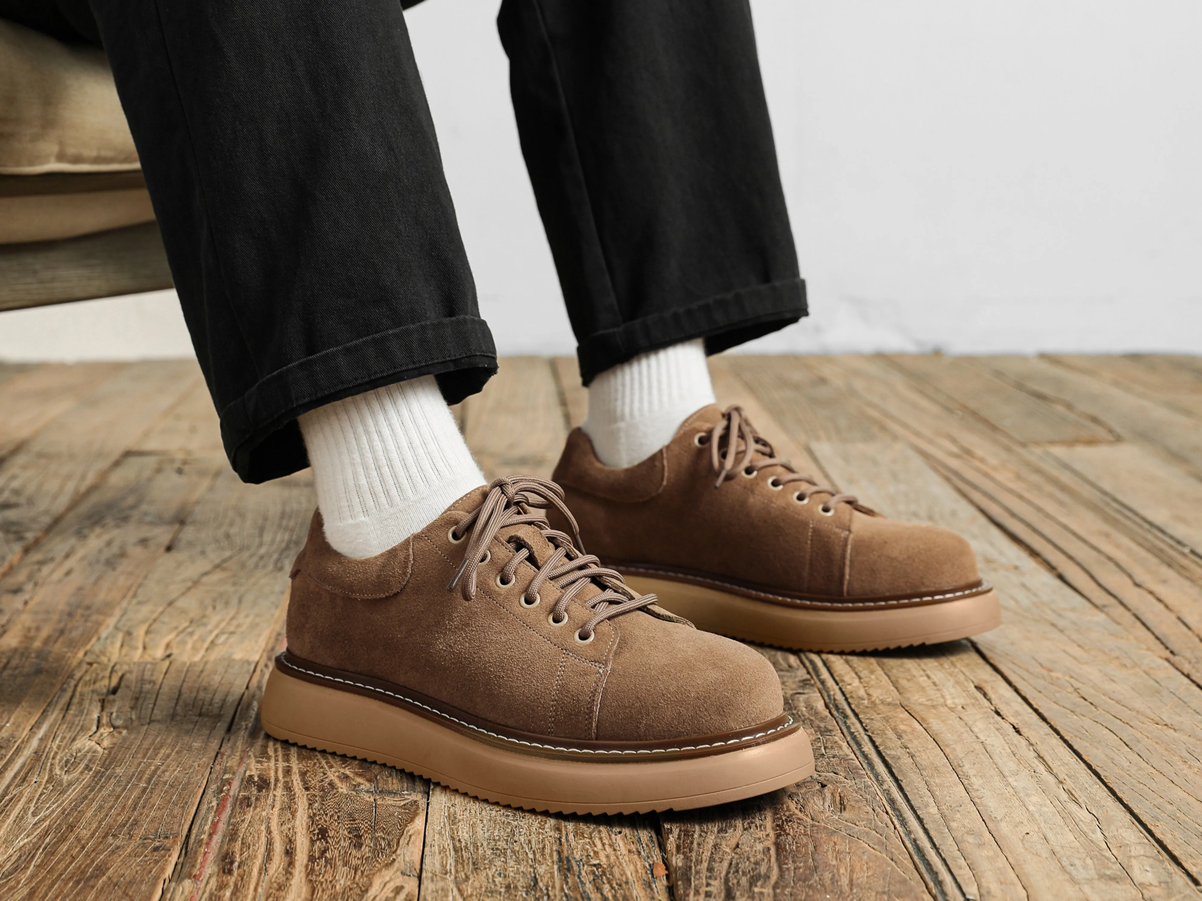 Men's Suede Chunky Skate Sneakers