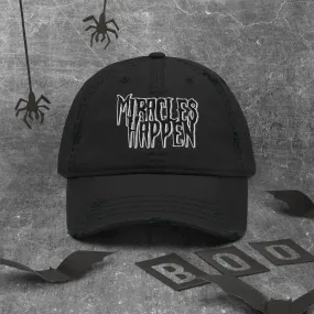 Miracles Happen Silent Power Distressed Dad Hat
