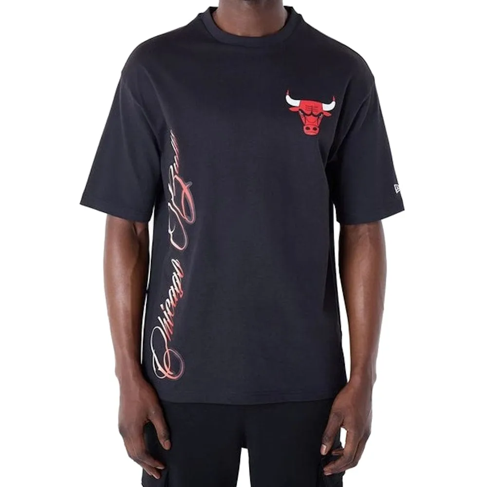 New Era NBA Font Graphic Tee Chicago Bulls - Black