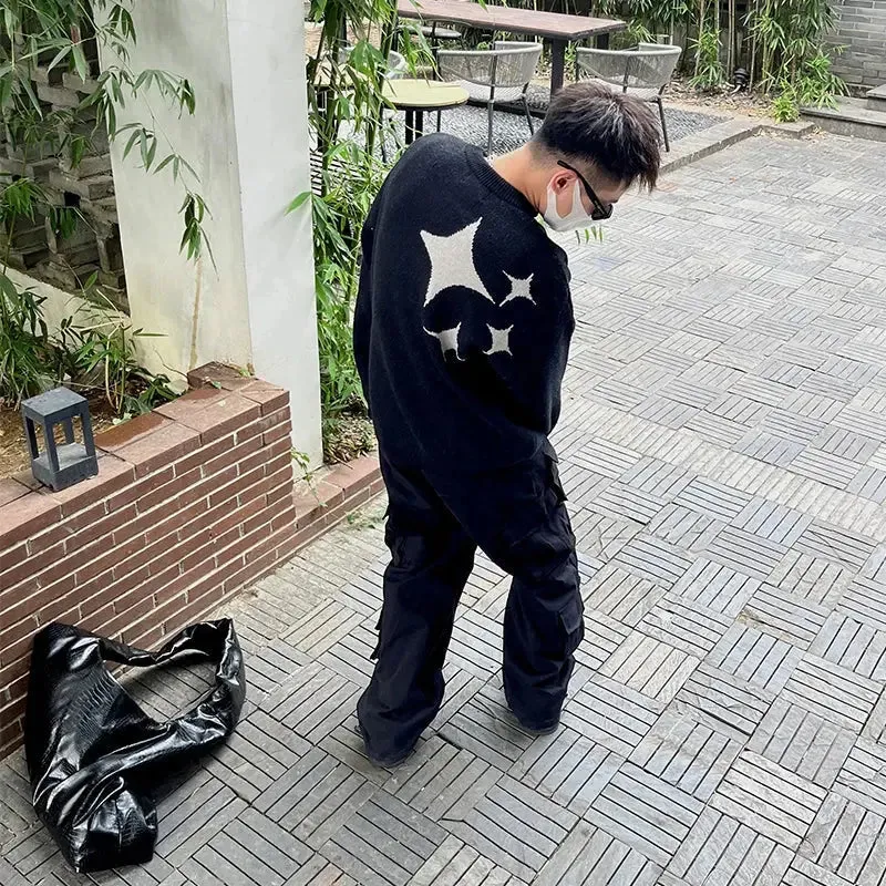 Oversized Y2K Moonlight Knit Sweater