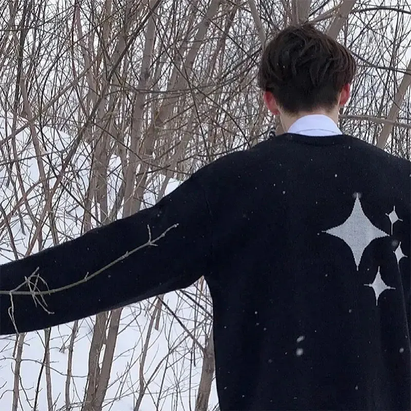 Oversized Y2K Moonlight Knit Sweater