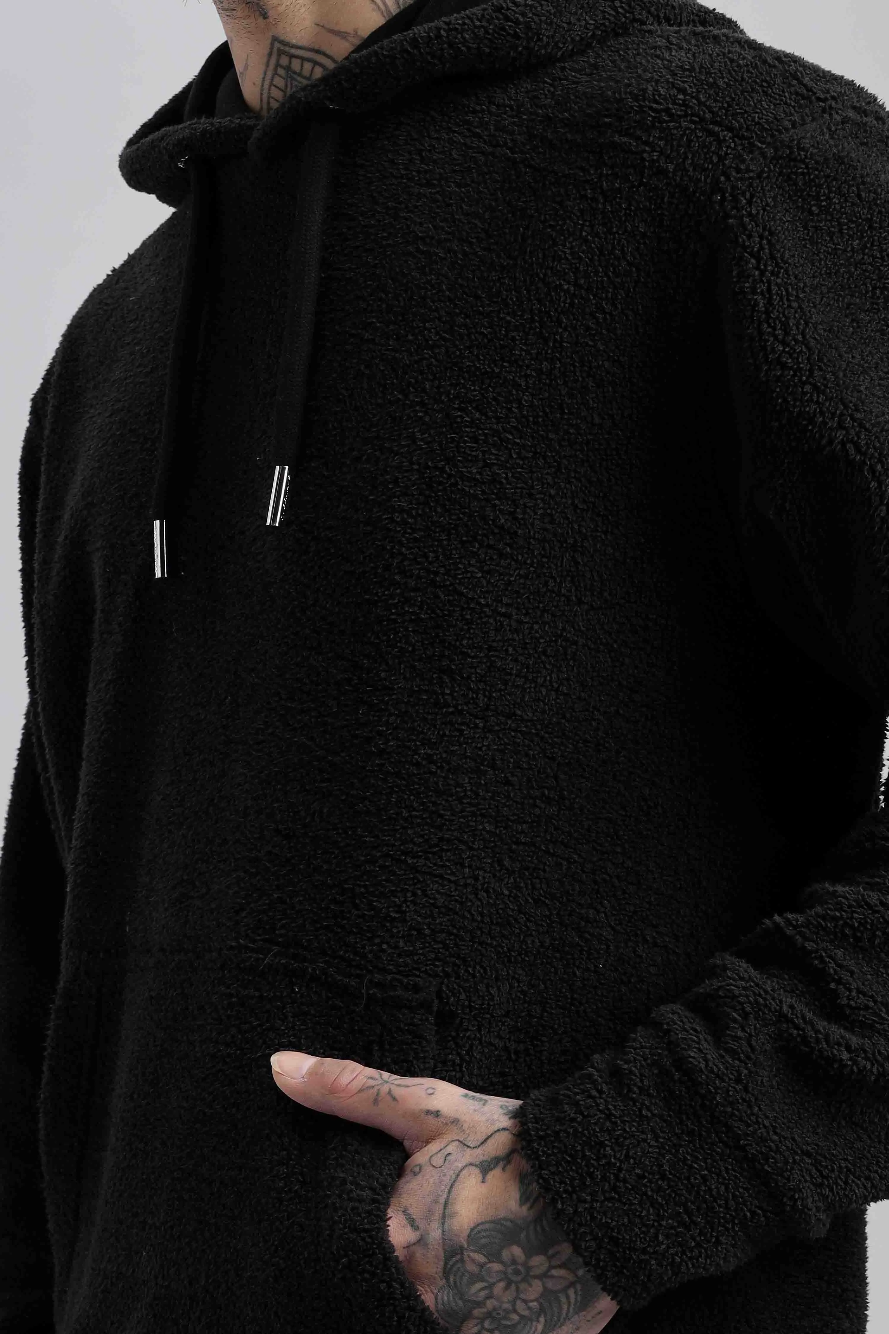 Raven Ted Sherpa Oversized Hoodie