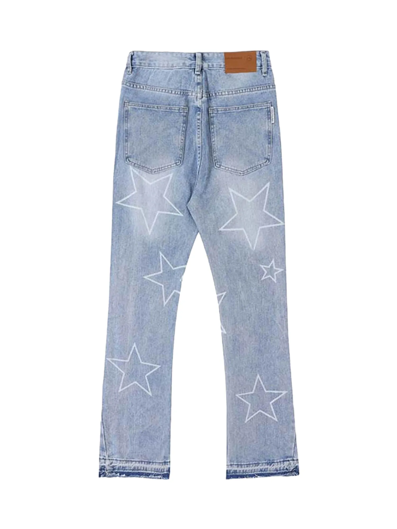 Sneakerhill Star Print Ripped Jeans - 1741