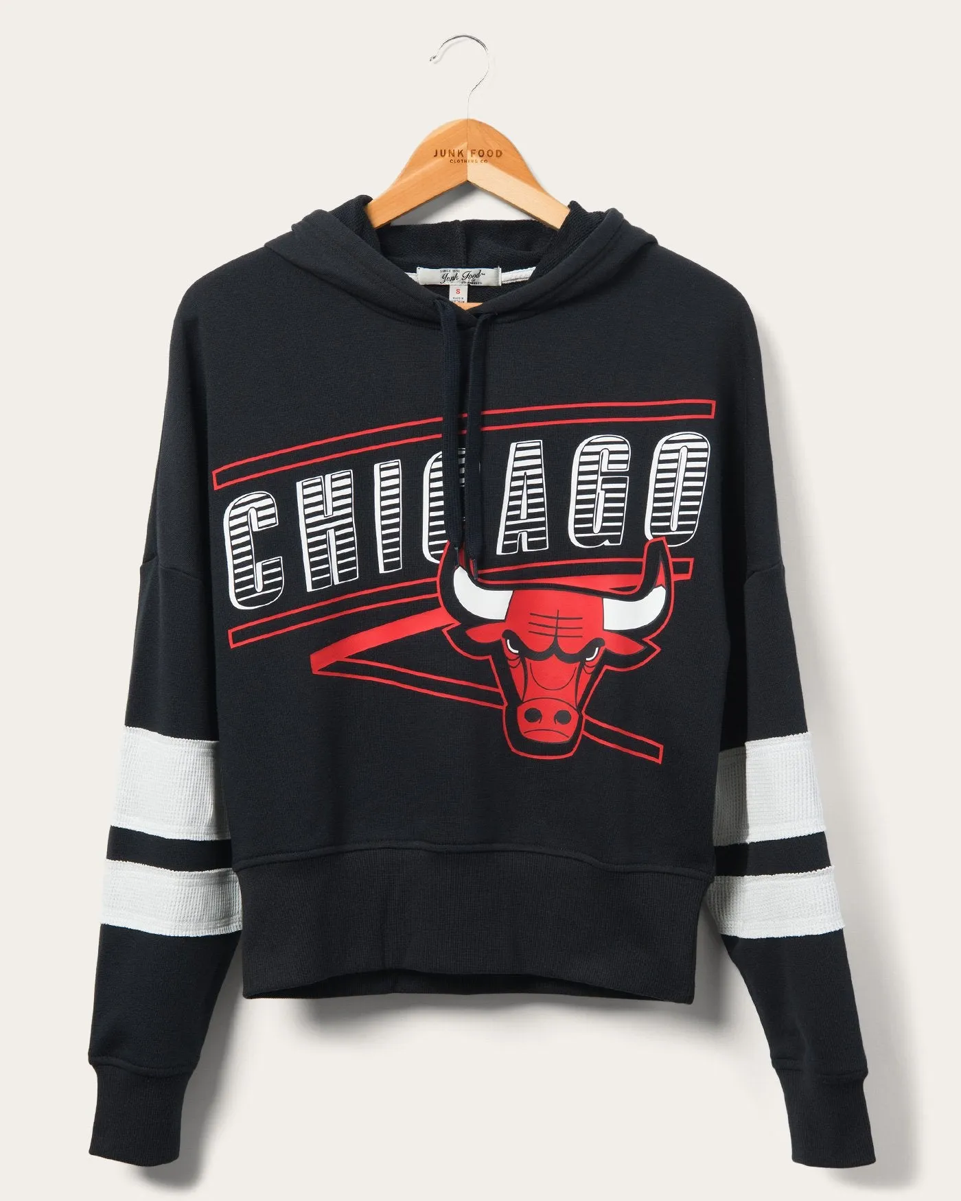 Women's Bulls Overtime Striped Fleece Hoodie