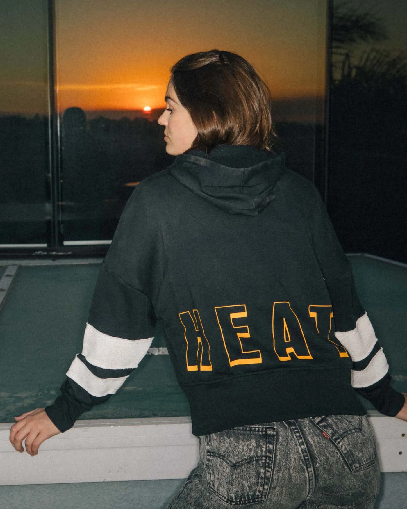 Women's Heat Overtime Striped Fleece Hoodie