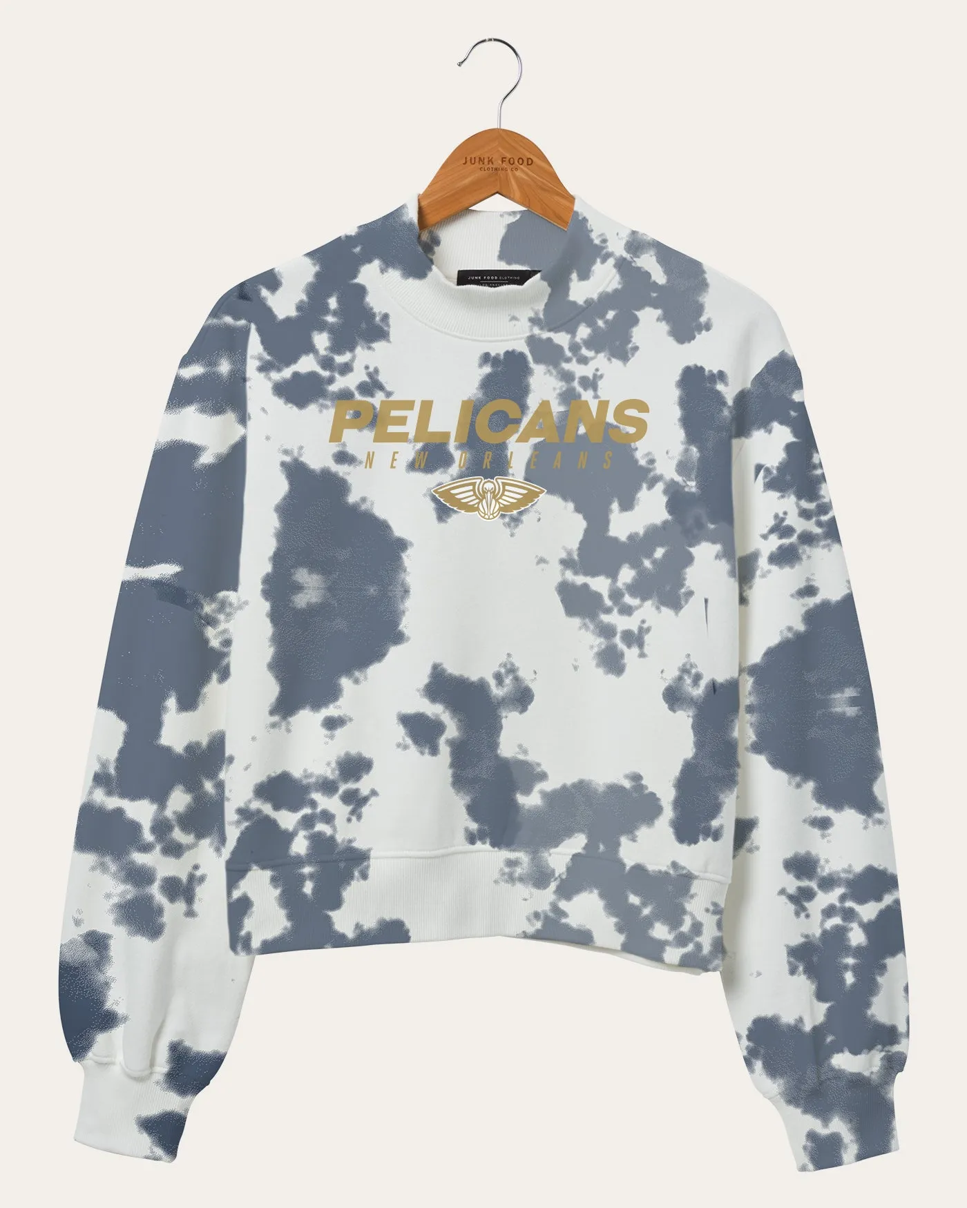 Women's NBA New Orleans Pelicans Tie Dye Mock Neck Fleece