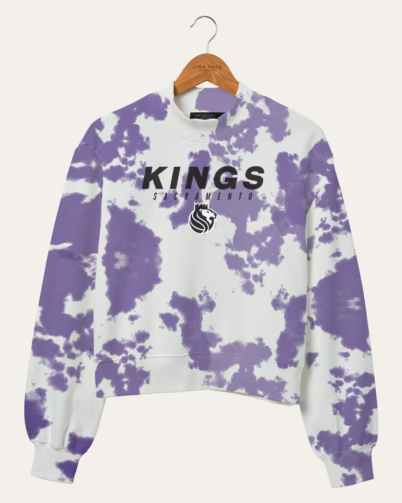 Women's NBA Sacramento Kings Tie Dye Mock Neck Fleece